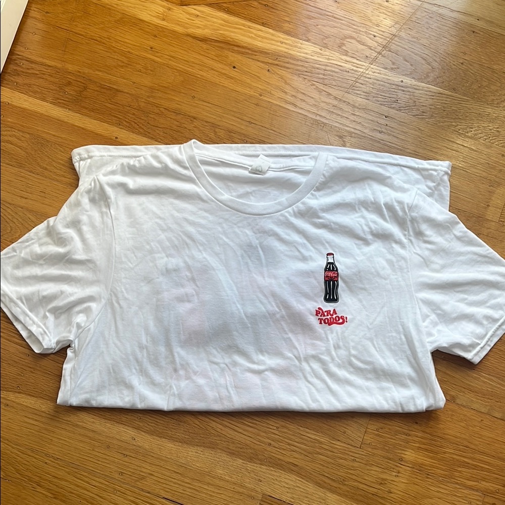 Coca Cola White Tee with Red and Black Design